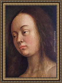 Eve Framed Paintings - The Ghent Altarpiece Eve [detail 1] by Jan van Eyck